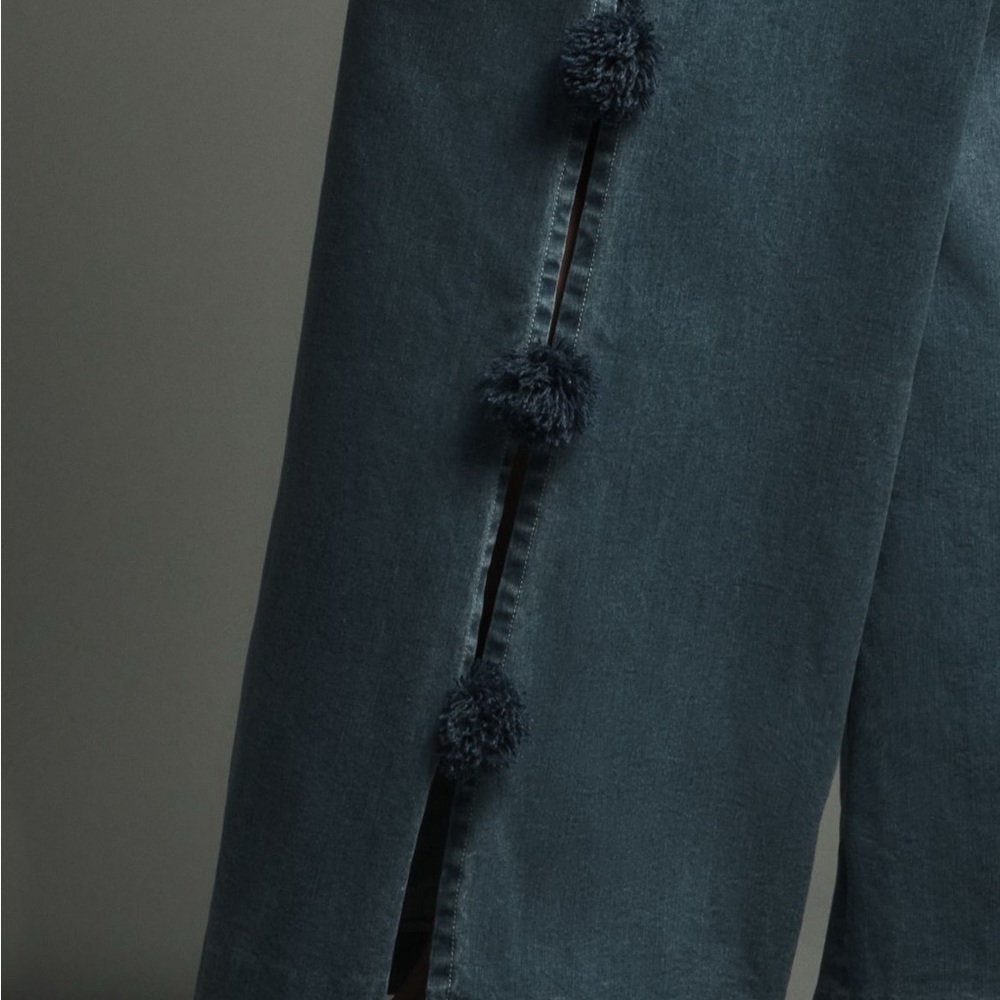Hope for Flowers by Tracy Reese Wide-Leg Jeans with Pom-Pom Details - Picture 2 of 6